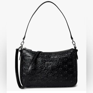 Michael Kors Black Jet Set Pochette Embossed Crossbody Bag